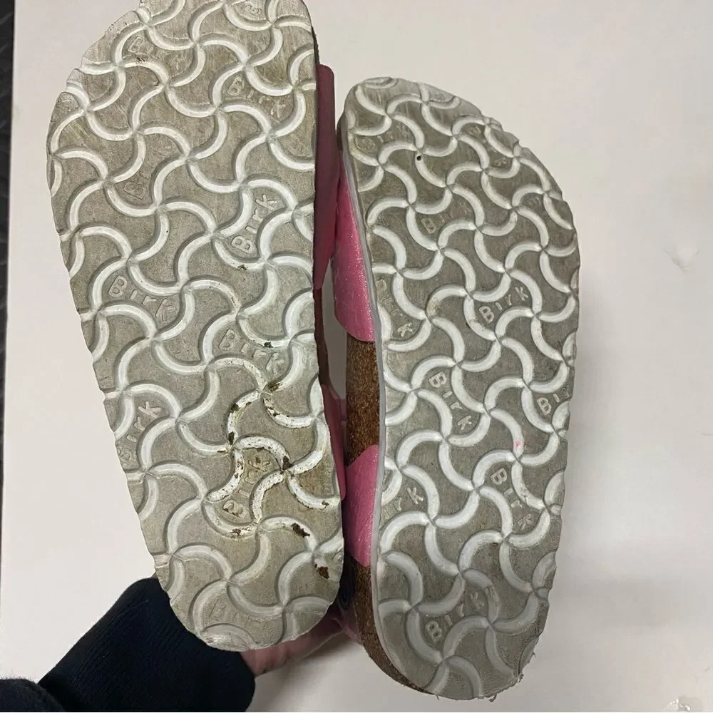 Birkenstocks Birki Rio pink sparkle kids girl toddler strap sandal 210/ 33/ 2.5